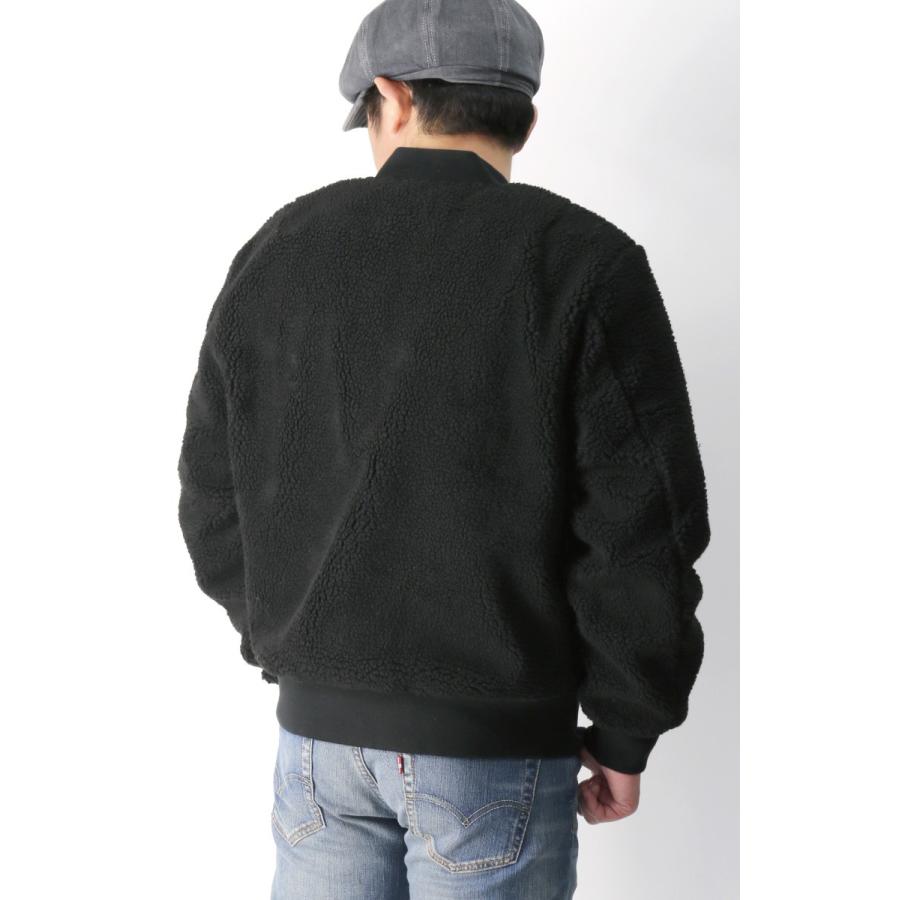 【美品】　アヴィレックス　フリース MA-1 ボアジャケット Lサイズ ブラック AVIREX 30%OFF!! (アビレックス) アヴィレックス ボア【MA-1