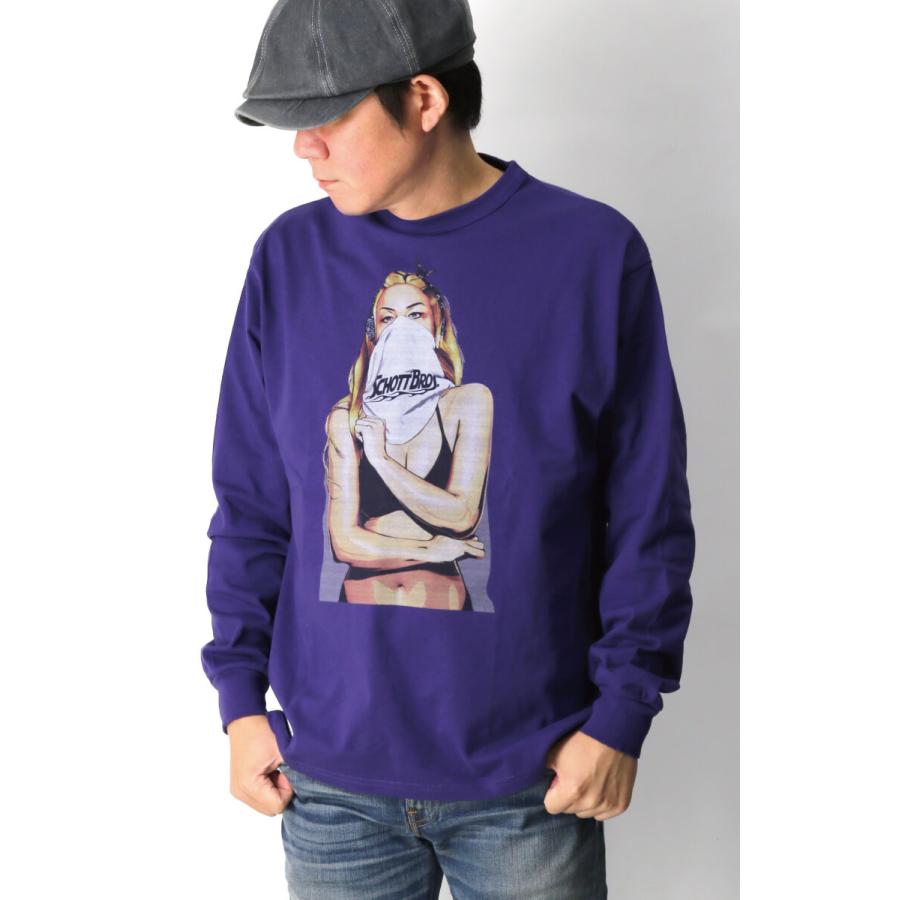 Schott N.Y.C (ショット) ロングスリーブ Tシャツ「ピンナップ