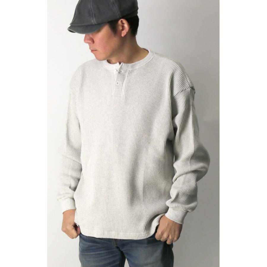 yolo 黒 サーマルロングtシャツ　ヘンリーネック　新品タグ付き まさき - サーマルヘンリーネックロングスリーブTシャツ made in