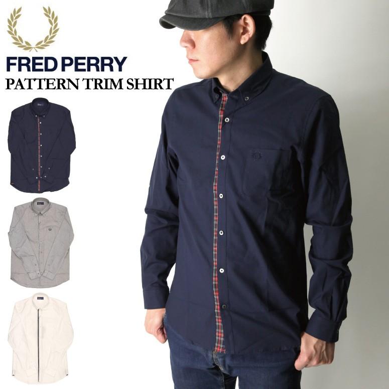 FRED PERRY (フレッドペリー) パターン トリム シャツ ボタンダウン チェック柄 ドット柄 メンズ : Indeeg - 通販 ...