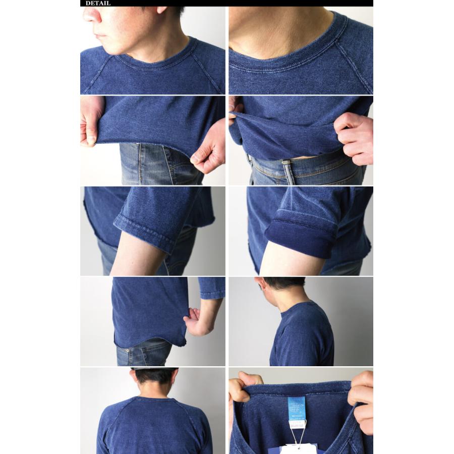 グッドオン) Good On ベースボール 7分袖 Tシャツ 【インディゴ染め