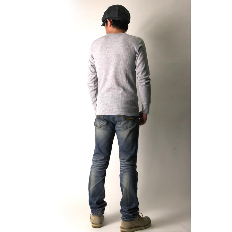 Healthknit（ヘルスニット） ロングスリーブ サーマル ヘンリーネック