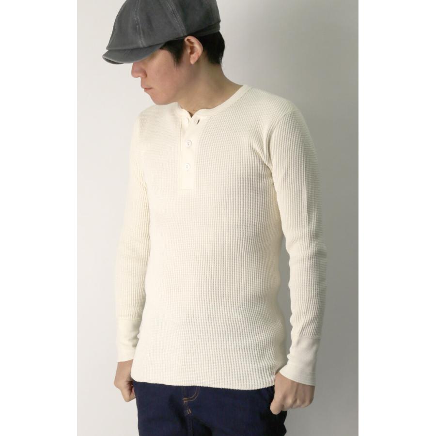 ヘビーワッフルミルヘンリーネックロングスリーブTee Healthknit ヘルスニット 990 スーパーヘビーワッフル ヘンリー