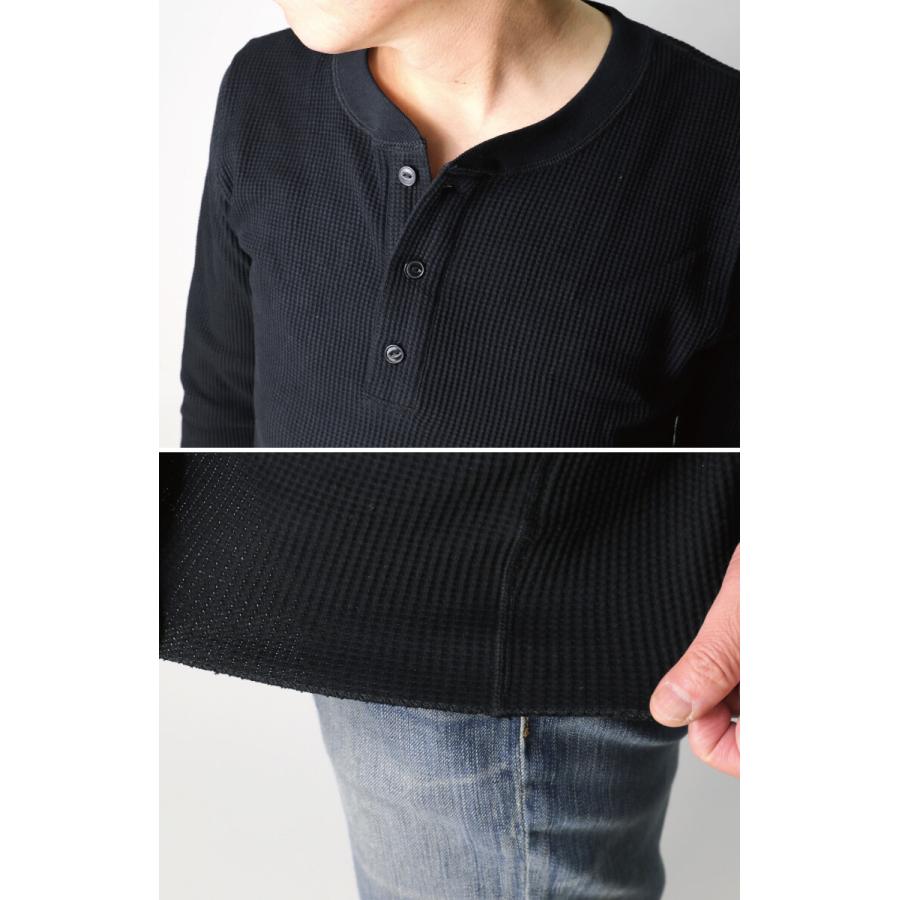 へインズ) Hanes サーマル ヘンリーネック ロングスリーブ Tシャツ
