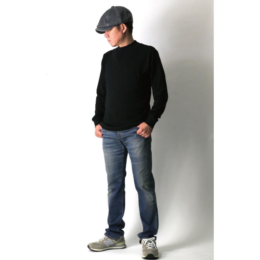 Knit ロンTカットソー へインズ) Hanes スエード ニット ハイネック ロングスリーブ T