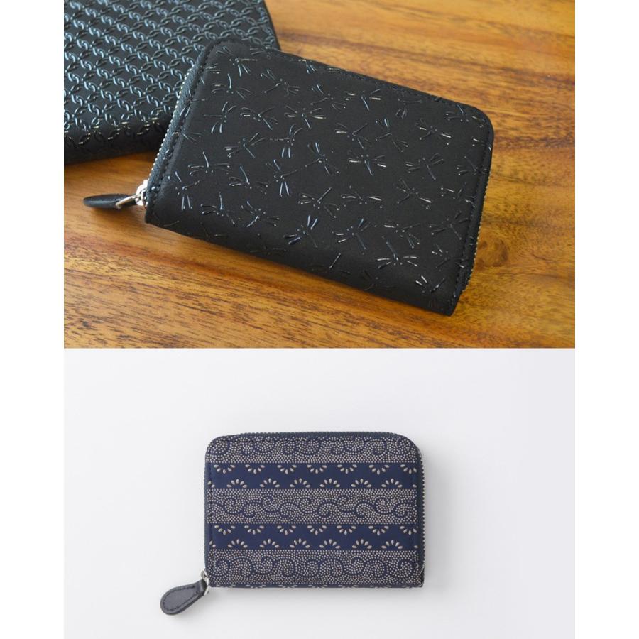 バレンタイン 春財布 小銭入れ ミニ財布 印傳屋 印伝 本革 和柄 甲州印伝 レザー 革 日本製 軽量 軽い 男性 女性 ラウンドファスナー 1012b ギフト  母 花以外 | 印傳屋 | 03