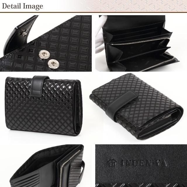 印傳屋（INDEN-YA） クリスマス 財布 二つ折り 印伝 本革 和柄 送料