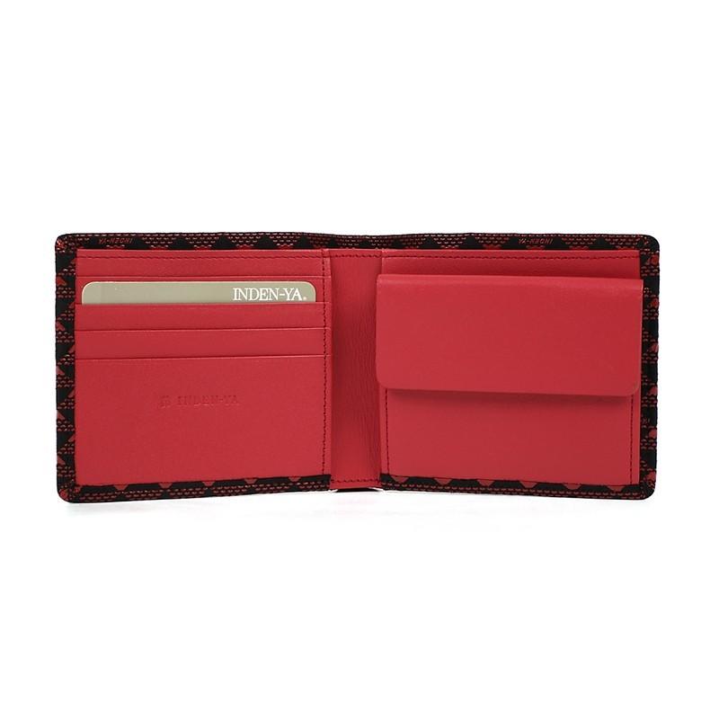 バレンタイン 春財布 財布 二つ折り 印傳屋 印伝 本革 和柄 たかね 送料無料 甲州印伝 本革 レザー 革 日本製 軽量 軽い おしゃれ 2803 ギフト  母 花以外 | 印傳屋 | 05