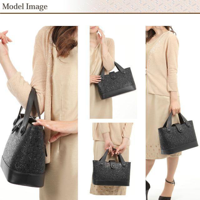 印傳屋（INDEN-YA） ハンドバッグ 印伝 手提げ 本革 和柄 送料無料