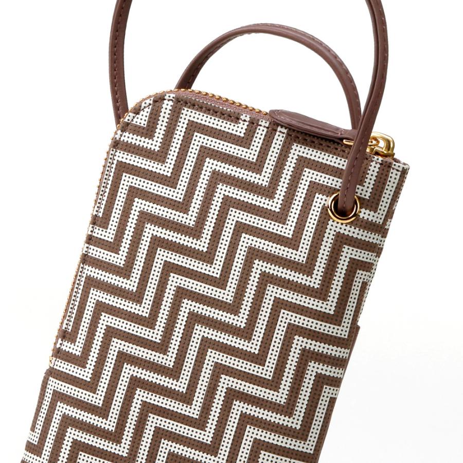 母の日 印傳屋 2023年 7609 CHEVRON シェブロン スマホショルダー スマホポーチ スマホポシェット ショルダーバッグ 日本製 レディース ギフト 本革 | 印傳屋 | 02