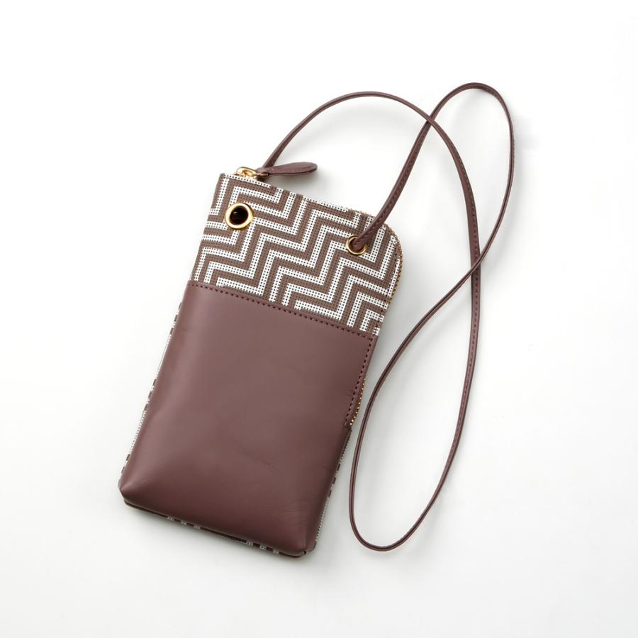 母の日 印傳屋 2023年 7609 CHEVRON シェブロン スマホショルダー スマホポーチ スマホポシェット ショルダーバッグ 日本製 レディース ギフト 本革 | 印傳屋 | 04