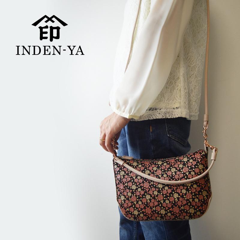 印傳屋（INDEN-YA） クリスマス ポシェット 印伝 バッグ 本鹿革 和柄