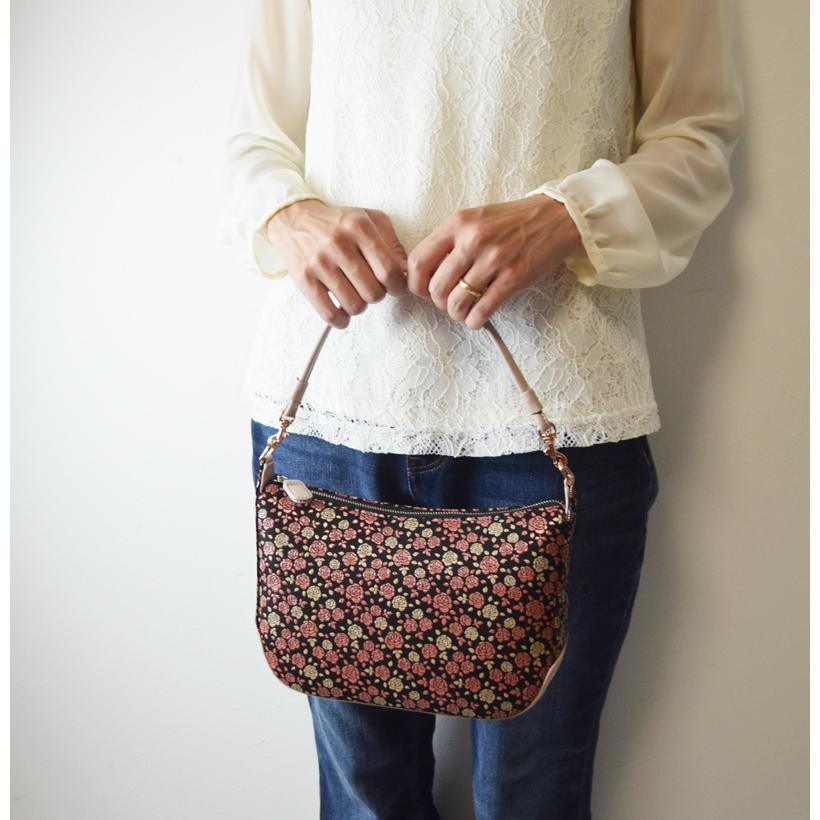 印傳屋（INDEN-YA） クリスマス ポシェット 印伝 バッグ 本鹿革 和柄