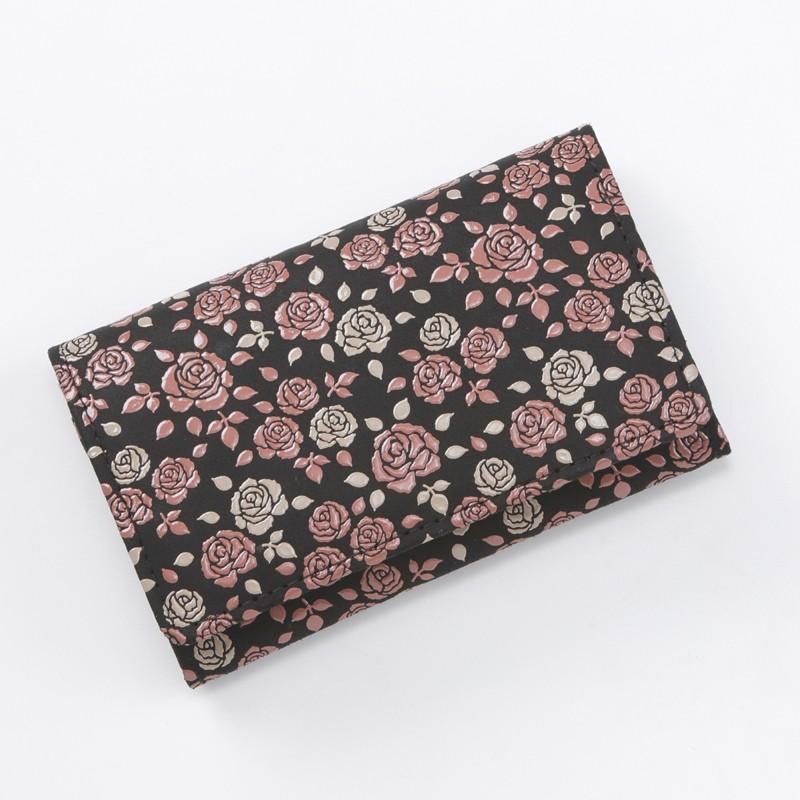 バレンタイン 名刺入れ 印傳屋 印伝 本鹿革 和柄 かぐわ 送料無料 甲州印伝 本革 レザー 革 日本製 軽量 軽い 8412 プレゼント ギフト 母 花以外 | 印傳屋 | 01