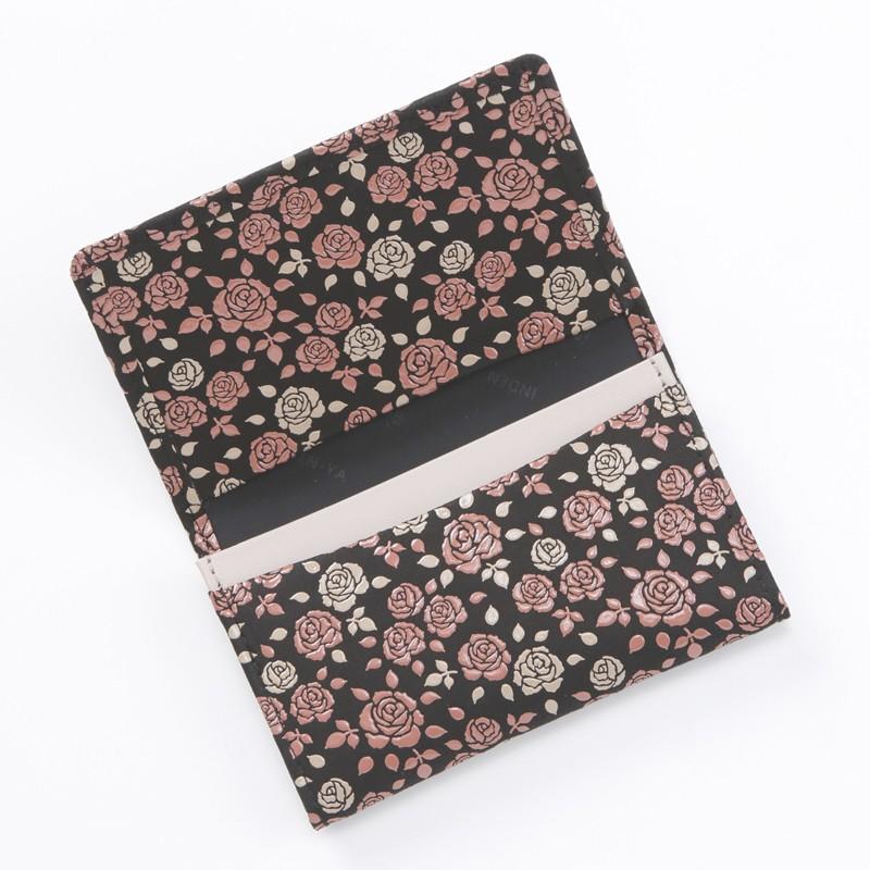 バレンタイン 名刺入れ 印傳屋 印伝 本鹿革 和柄 かぐわ 送料無料 甲州印伝 本革 レザー 革 日本製 軽量 軽い 8412 プレゼント ギフト 母 花以外 | 印傳屋 | 03