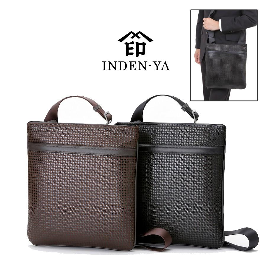 バレンタイン ショルダーバッグ 印傳屋 メンズ 本革 和柄 隼人(はやと) 甲州印伝 レザー 革 日本製 軽量 軽い おしゃれ 8912 プレゼント ギフト  母 花以外 | 印傳屋