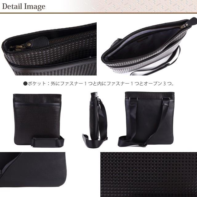 バレンタイン ショルダーバッグ 印傳屋 メンズ 本革 和柄 隼人(はやと) 甲州印伝 レザー 革 日本製 軽量 軽い おしゃれ 8912 プレゼント ギフト  母 花以外 | 印傳屋 | 03