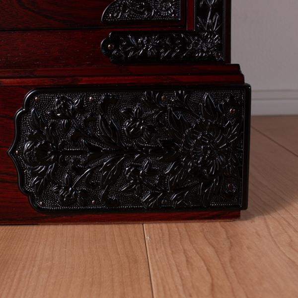 民芸箪笥 洋服ダンス おしゃれ 120 完成品 洋服掛け 開き戸 引き出し