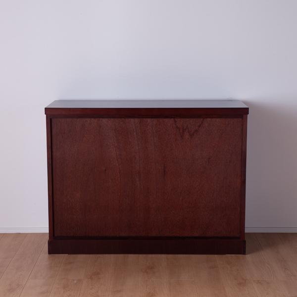 水屋 食器棚 おしゃれ ロータイプ 120 完成品 引き戸 引き出し