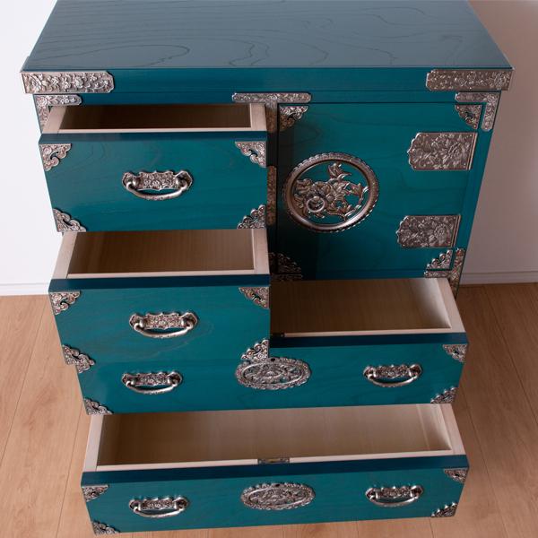 ローチェスト タンス 開き戸付 75 完成品 おしゃれ 整理タンス 4段