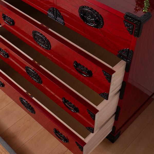 ローチェスト おしゃれ タンス 90 完成品 整理タンス 4段 引き出し