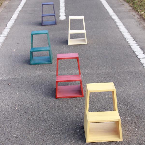 踏み台 2段 オシャレ 完成品 木製 無垢 ステップ スツール 大川家具