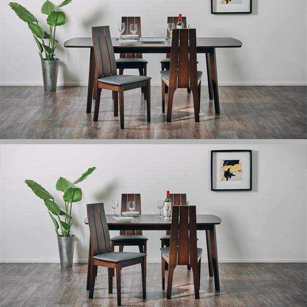 伸長式 ダイニングテーブル 5点セット 4人掛け 150 から 194 伸長