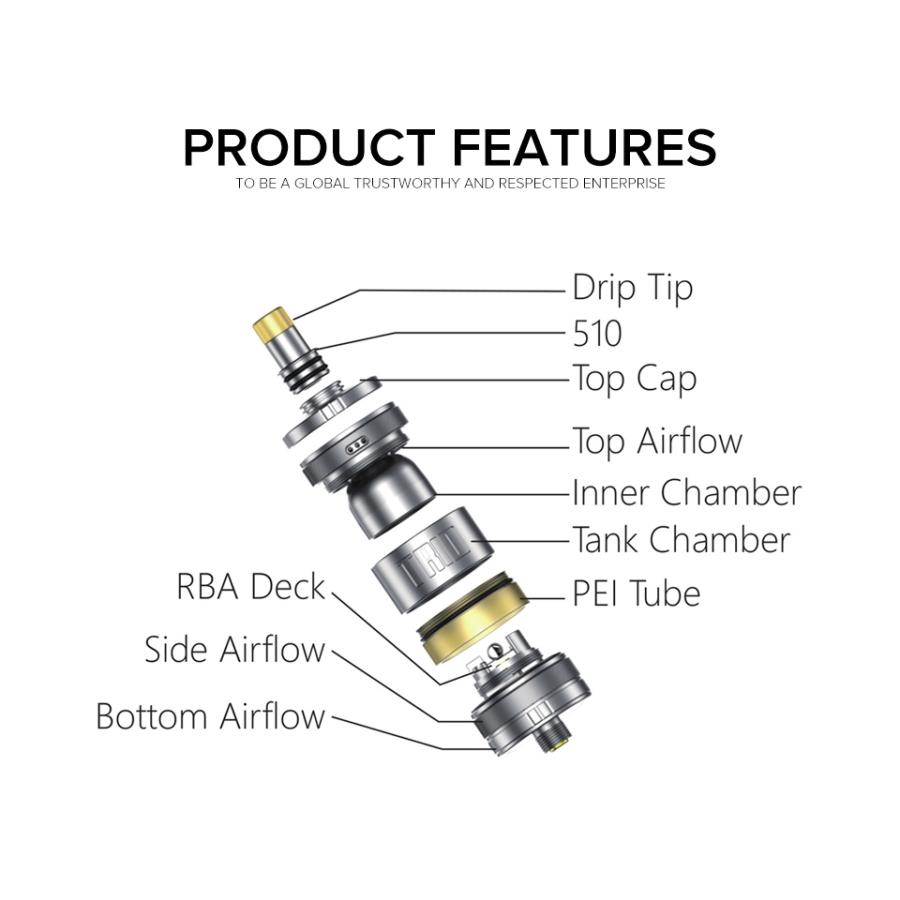 ZQ TRIO MTL RTA トリオ アトマイザー 22mm : zq-trio-mtl-rda : Indian Strawberry ...