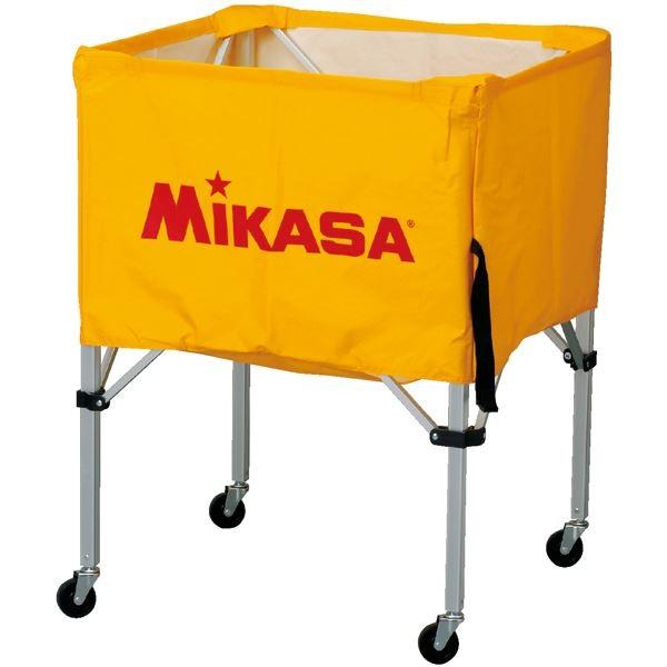 MIKASA（ミカサ）器具 ボールカゴ 箱型・中（フレーム・幕体・キャリーケース3点セット） イエロー 〔BCSPS〕