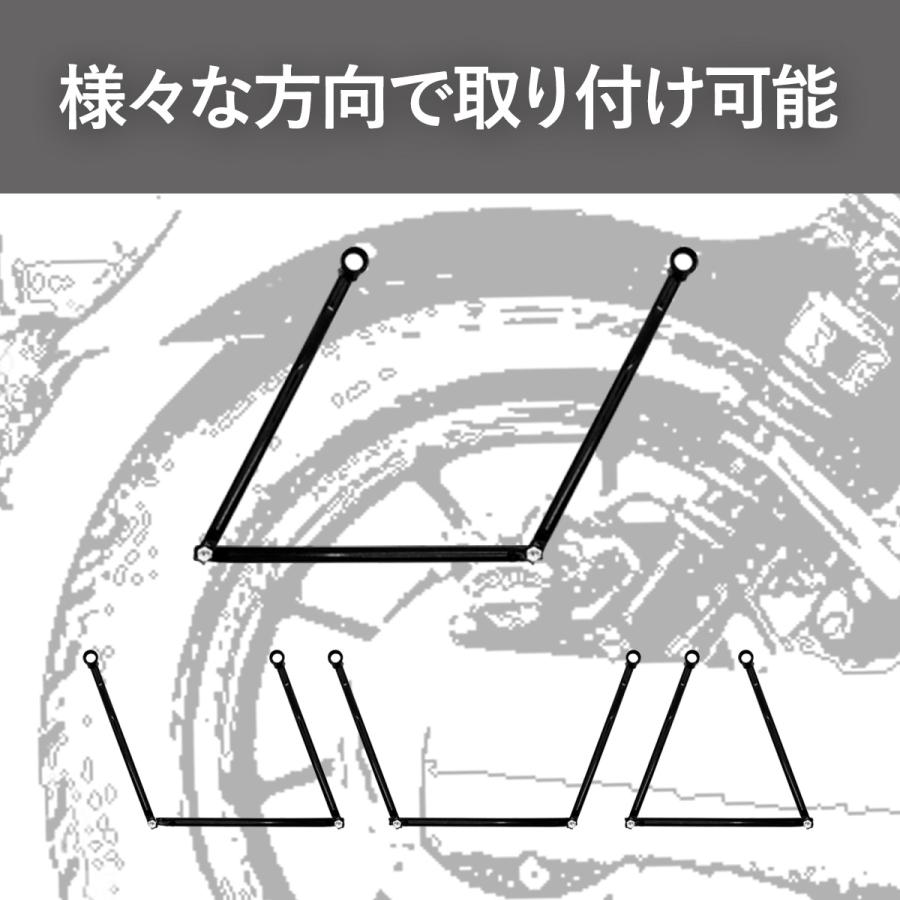 サドルバッグとバッグサポーター 組み立て式サドルバッグサポート 2点固定 簡単 着脱 ブラケット 左右