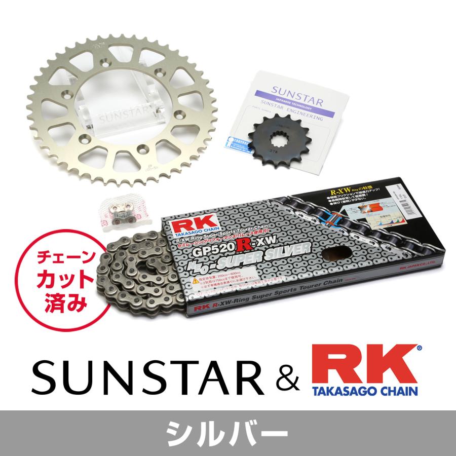 SUNSTAR（サンスター） チェーン&スプロケット 3点セット RKチェーン 