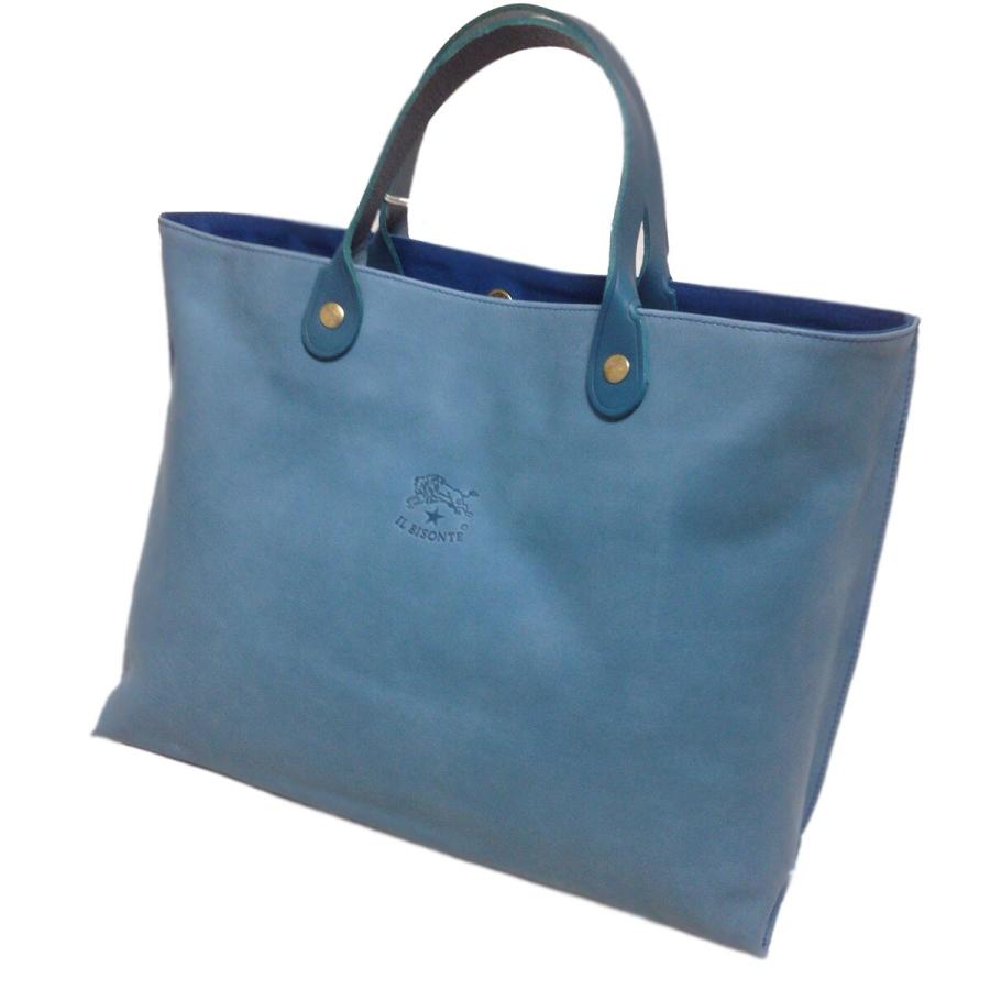 IL BISONTE】A2377 PO 769 イルビゾンテ A4 レザートートバッグ Denim 