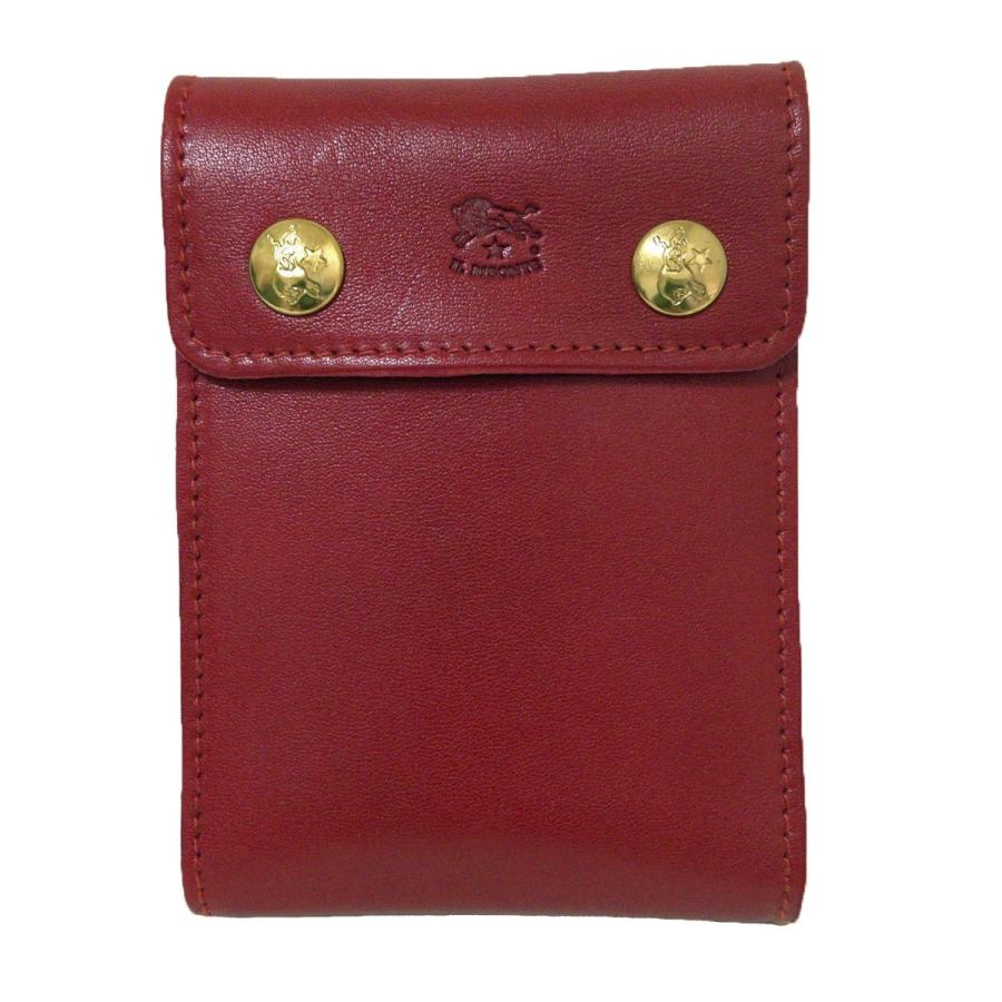 売れ筋がひ 二つ折り財布 レディース メンズ イルビゾンテ レッド Red 245 P Bisonte C0921 Il 15 年春夏新作 二つ折り財布 フラップデザイン 財布