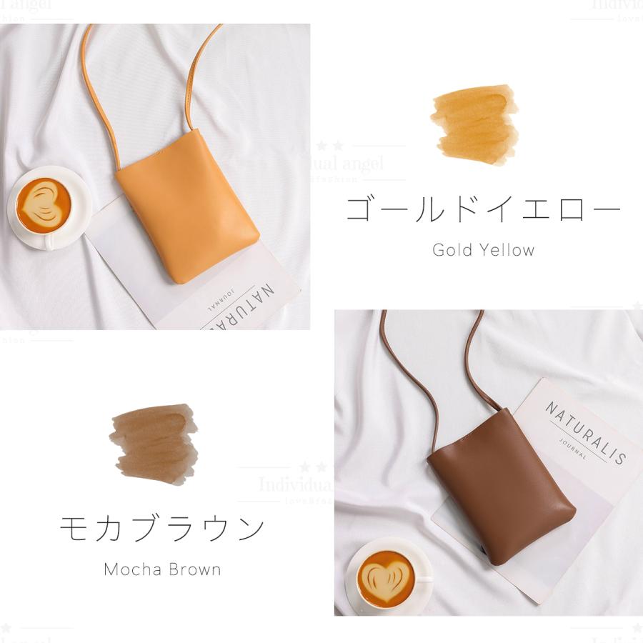 【美品】スマホポーチ ゴールドブラウン 送料無料】 スマホポーチ レディース スマホショルダー おしゃれ