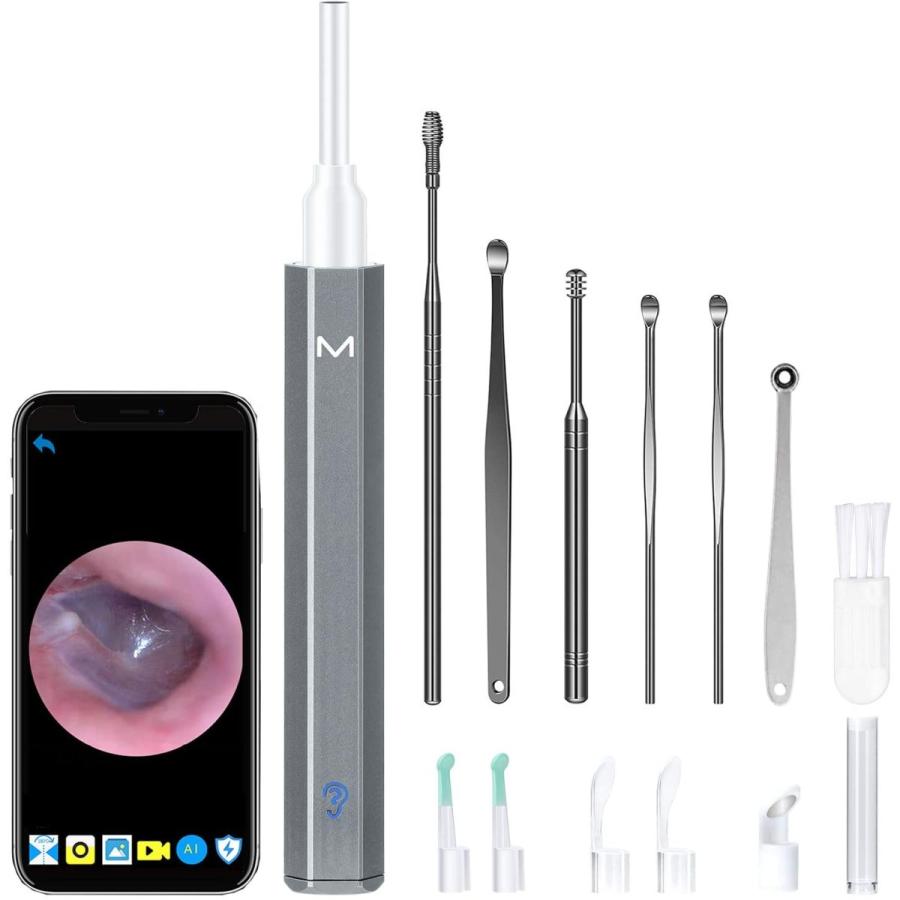 1434円 全品送料0円 耳かき カメラ Iphone Android 対応 イヤースコープ ワイヤレス 極細レンズ 3 5mm 500万画素 高画質 Ip67防水 Ledライト付き 充電式