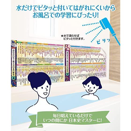 本店 お風呂ポスター 語呂合わせで覚える日本史 年表 年号 防水 上下巻セット サイズ 歴史 社会 受験 Supplystudies Com