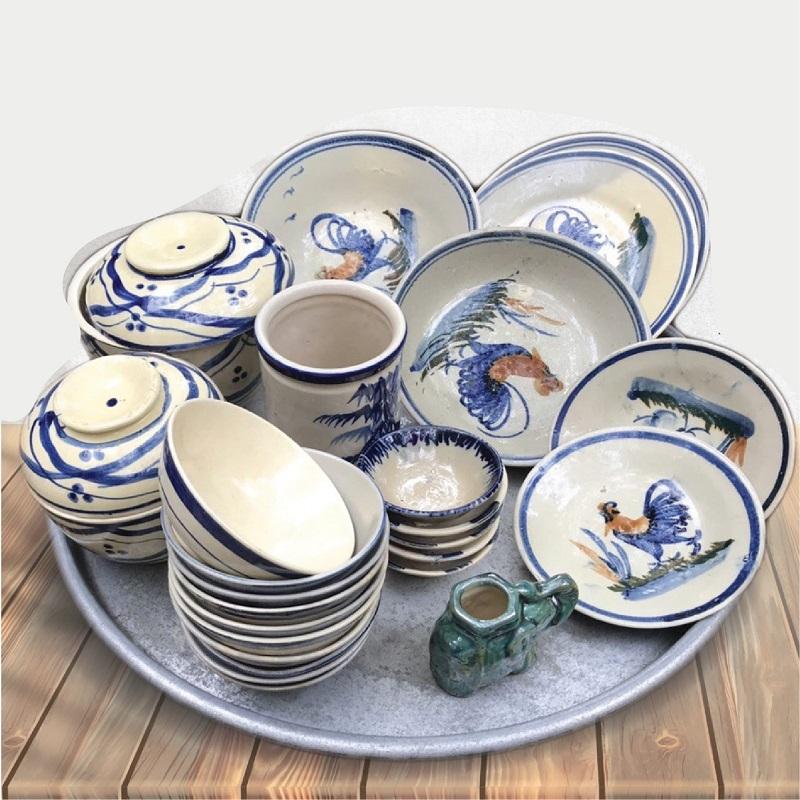 限 定 販 売 食器 ベトナム ビンテージ ライティウ焼き 25点セット 七面鳥柄 食器セット ソンベ焼き ファミリー ベトナム雑貨 おしゃれ ペア 二人 食器セット Www Makehomeeasier Pl