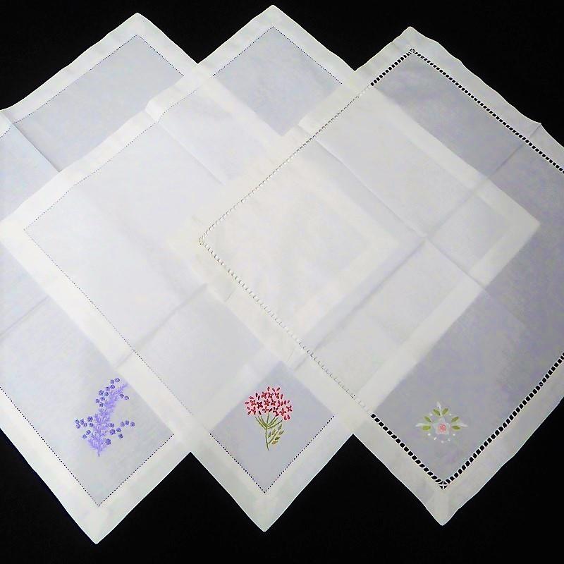 テーブルナプキン 手刺繍 ナフキン 43×43cm 綿 コットン100％ 正方形 ランチクロス 大人 テーブルセンター ハンカチ 白 フランス刺繍 花柄  :Napkin:ベトナム市場 - 通販 - Yahoo!ショッピング