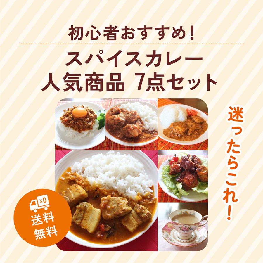 送料無料】スパイスカレー初心者おすすめ 人気商品 7点セット : 印度