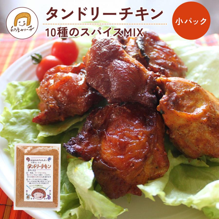 【小パック】タンドリーチキン 10種のスパイスMIX 4人分｜ 無添加・ 無着色料　使い切りサイズ | 