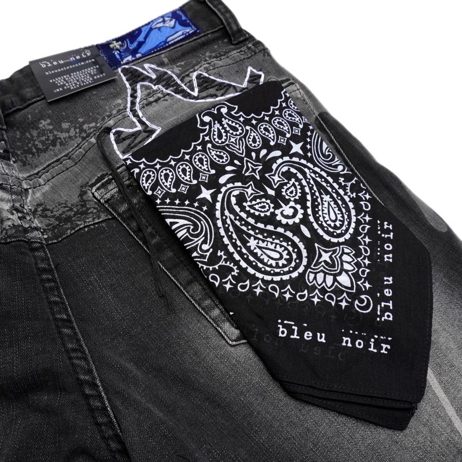 セール 30%OFF SALE BLEU NOIR デニム ジーンズ ウォッシュブラック