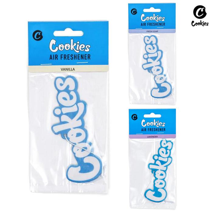 メール便対応 COOKIES ORIGINAL LOGO AIR FRESHENER VANILLA/FRESH SOAP/LAVENDER cks22d050INDOOR CLASS