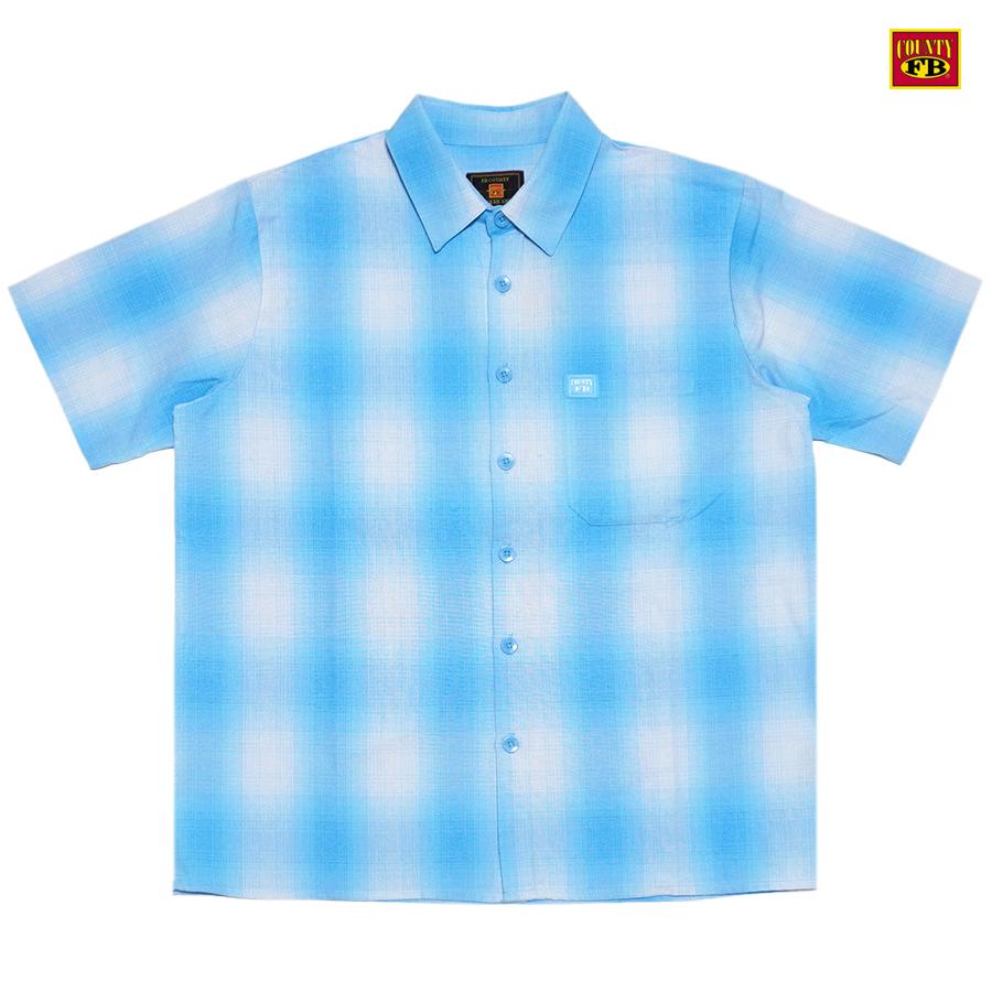 FB COUNTY オンブレ チェック 半袖 フランネル シャツ FBカウンティ FB County/Ombre Checked S/S Wool Shirt（エフビーカウンティ