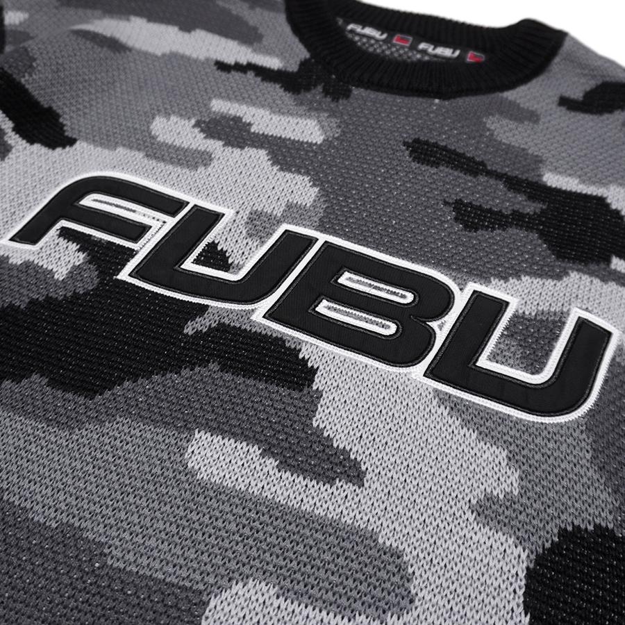 FUBU フブ セーター ニット ロゴ カモフラージュ 迷彩 : INDOOR CLASS