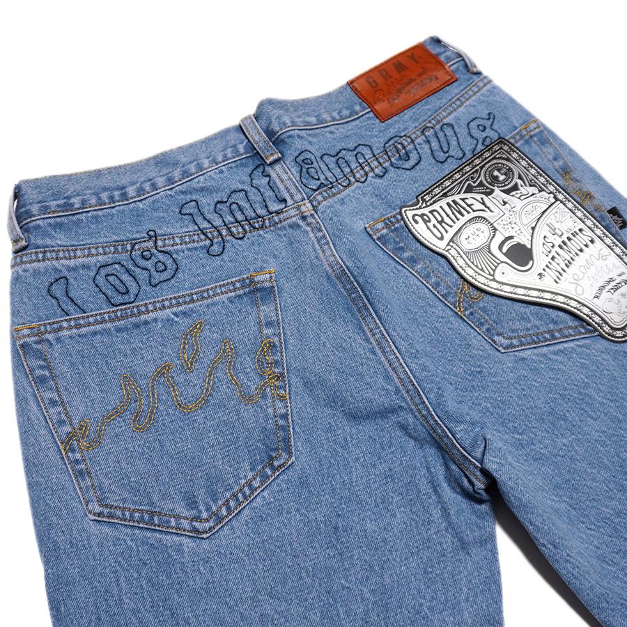 30%OFF】GRIMEY グライミー デニム ジーンズ ロングパンツ ブルー 