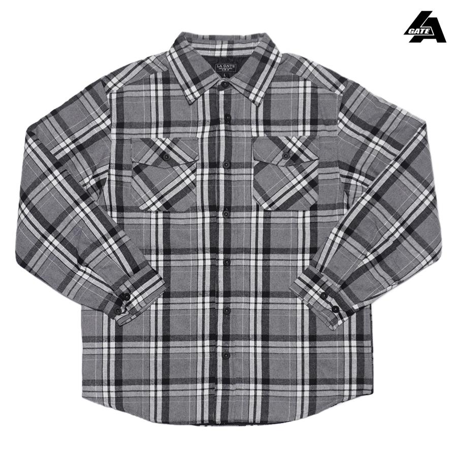 美品ジェイリンドバーグ 中綿キルティングエルボーパッチジャケット グレーブラック LA GATE エルエーゲート キルティングジャケット アウター シャツ