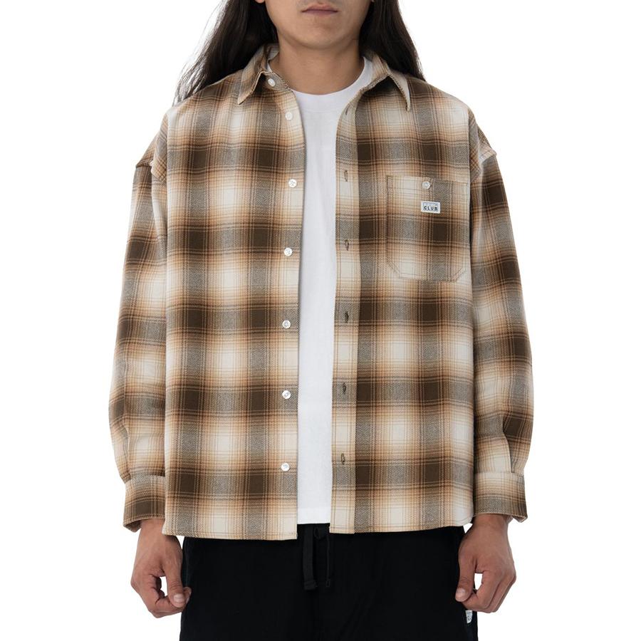 PRO CLUB プロクラブ フランネルシャツ チェックシャツ オンブレシャツ