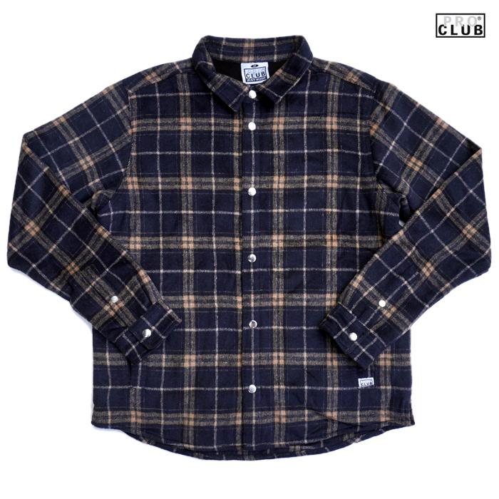 送料無料 PRO CLUB WORK SHIRT JACKET NAVY｜indooronline｜02