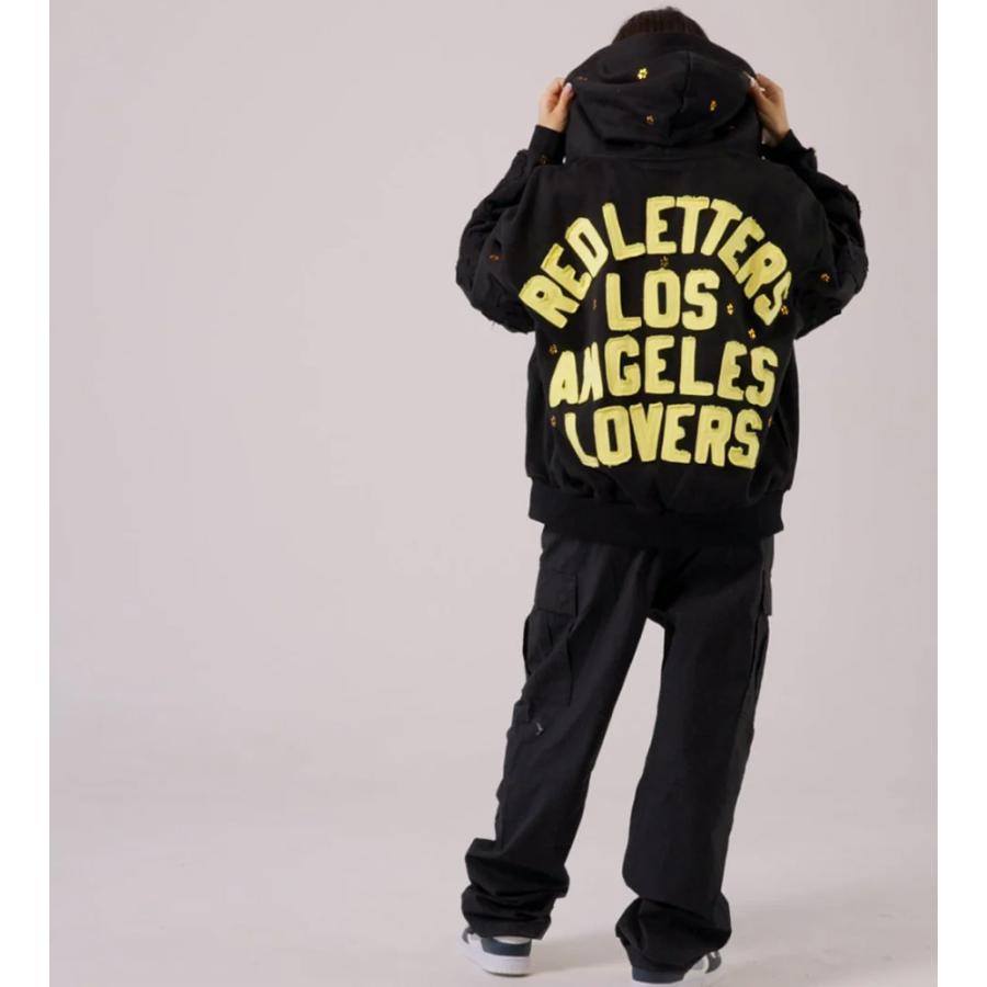 RED LETTERS レッドレターズ ジップフード パーカー スウェット フード フーディ 長袖 ロングスリーブ LA 服 大きいサイズ ...
