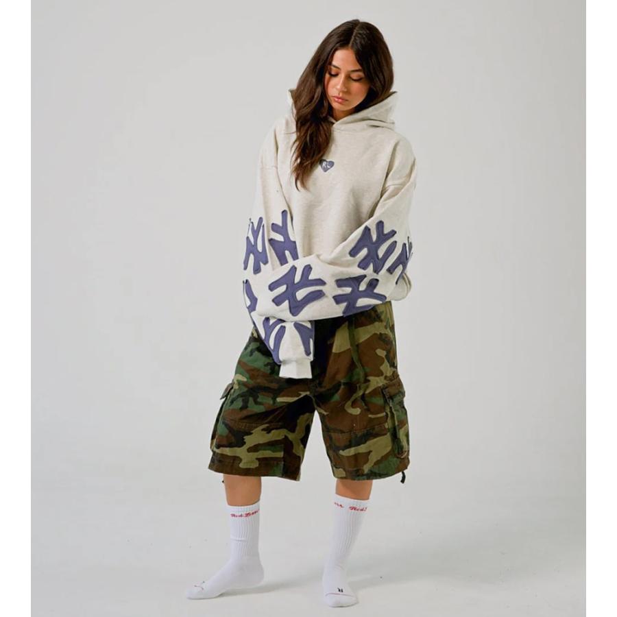 45rpm フード付き スウェットパーカー プルオーバー レッド ユーズド加工 45rpm フード付き スウェットパーカー プルオーバー レッド